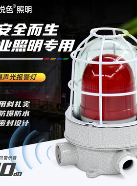 BBJ防爆型声光报警器220V24V12V防爆警示灯LED信号灯110dB 警报灯