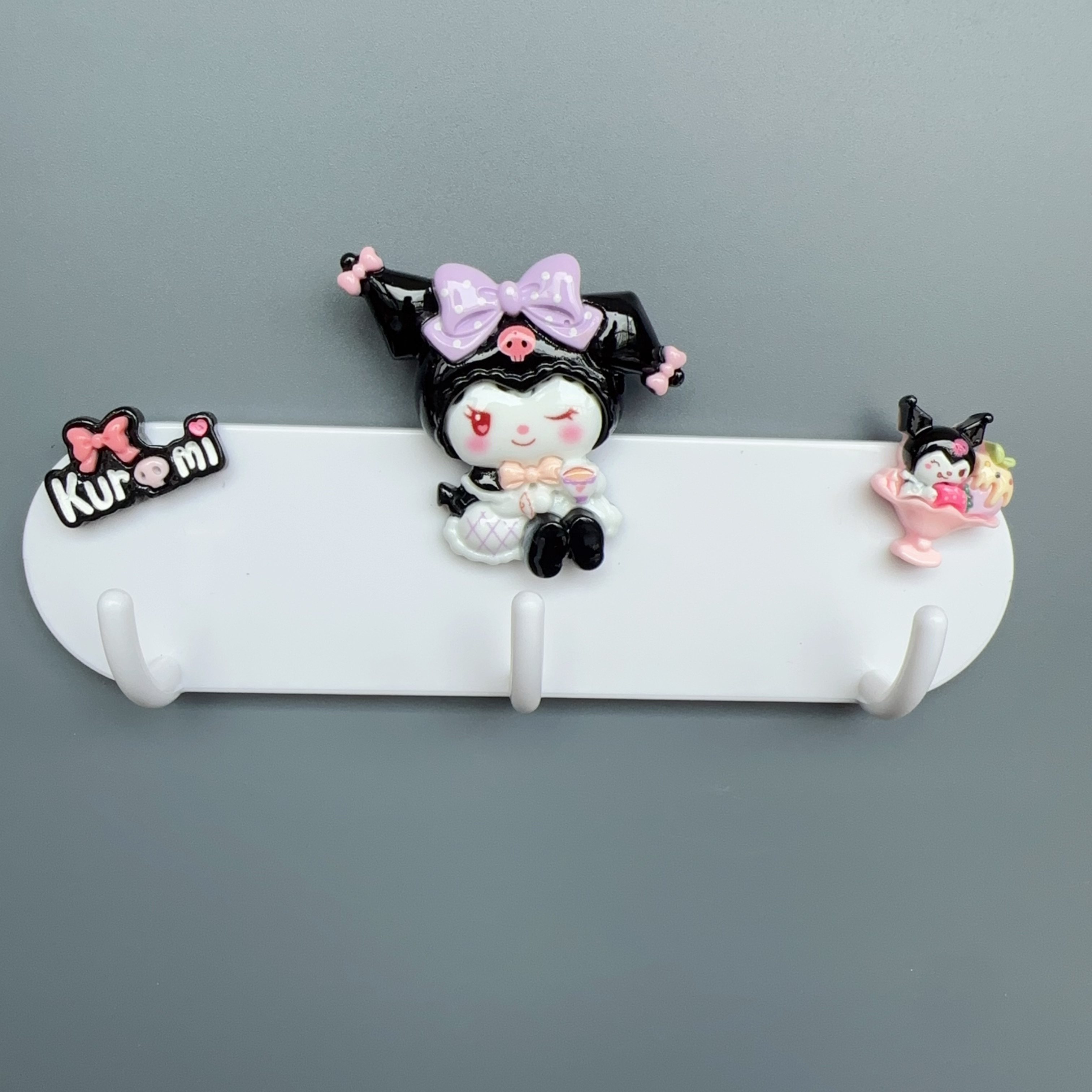 可爱库洛米免打孔强力门后冰箱磁吸挂钩厨房铁入户门后挂衣钥匙勾