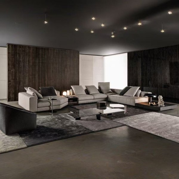 现代沙发豪宅别墅沙发真皮布艺