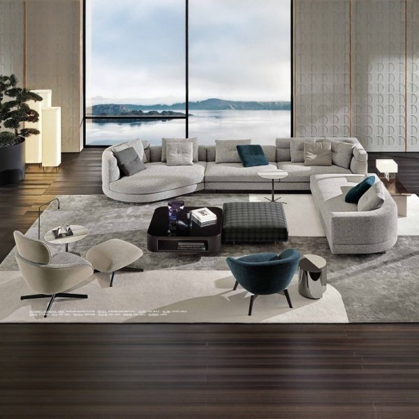 意大利现代北欧布艺沙发