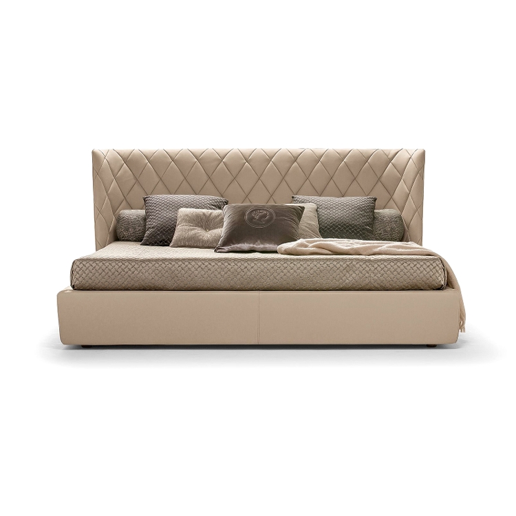 意大利家具定制别墅家具定制真皮床布艺双人床现代时尚双人床定制