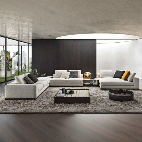 意大利现代布艺沙发轻奢转角