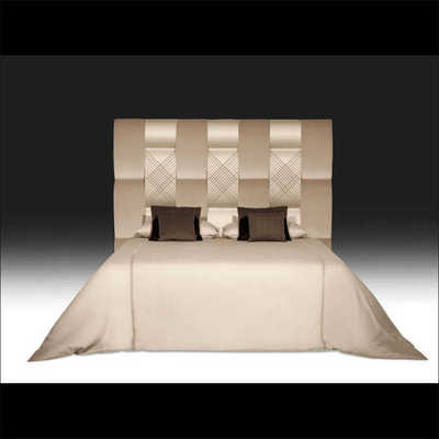 意大利真皮床定制轻奢床别墅家具床北欧现代床高靠背床高端定制