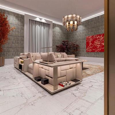 意大利轻奢沙发定制磨砂皮沙发北欧沙发时尚轻奢真皮沙发定制