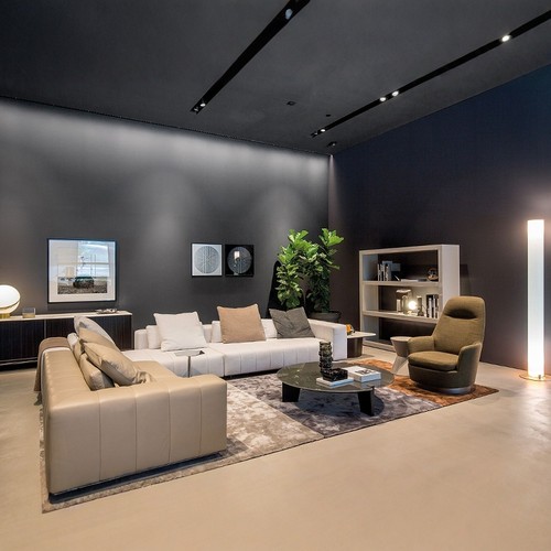 意大利轻奢沙发现代时尚沙发真皮沙发布艺沙发minotti地毯来图定