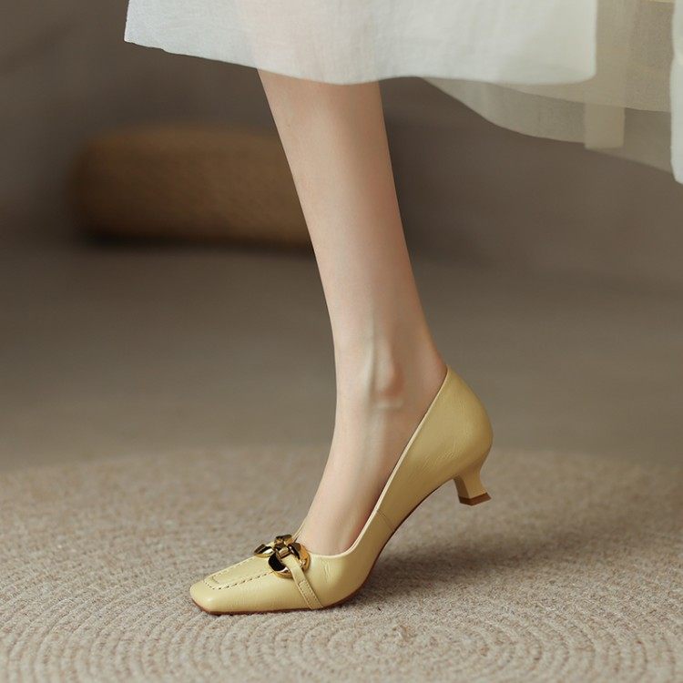 2020新款气质小香风头浅口小猫跟单鞋女中跟牛皮法式复古方扣女鞋,运动/瑜伽/健身/球迷用品,广场舞鞋,淘宝优惠券,粉丝福利购,淘宝优惠卷