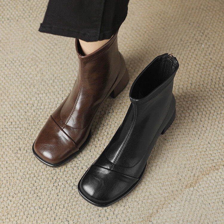 原创短靴女靴子2024新款英伦风显瘦马丁靴43大码中跟弹力瘦瘦靴女,女鞋,马丁靴,淘宝优惠券,粉丝福利购,淘宝优惠卷
