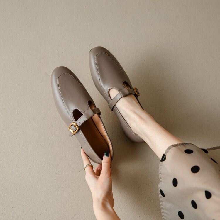 新款单鞋法式复古圆头浅口T字扣带优雅玛丽珍女鞋优雅平底乐福鞋,居家布艺,居家婚庆拖鞋,淘宝优惠券,粉丝福利购,淘宝优惠卷