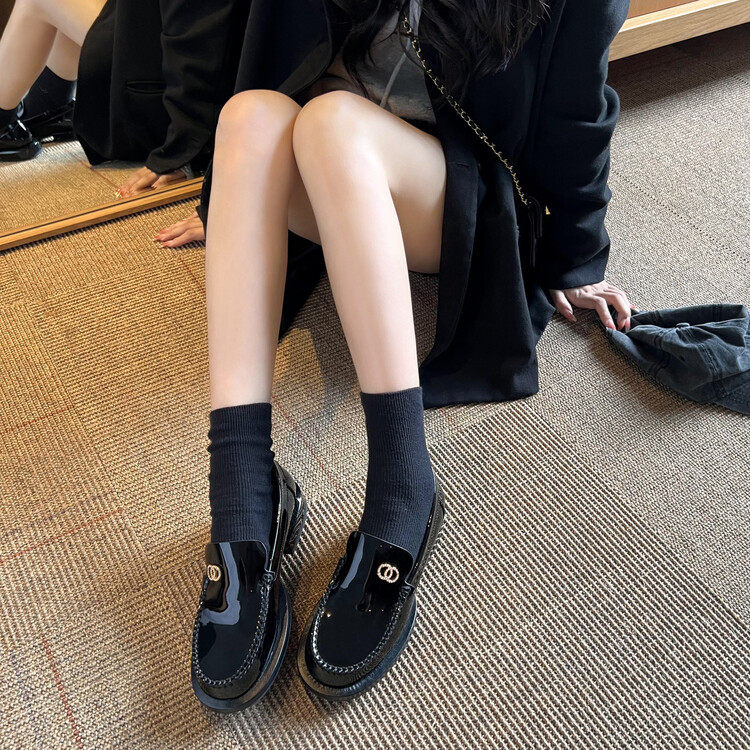 2023春季新款复古鞋小香风大头鞋小皮鞋女乐福鞋平底鞋女鞋子,居家布艺,居家婚庆拖鞋,淘宝优惠券,粉丝福利购,淘宝优惠卷