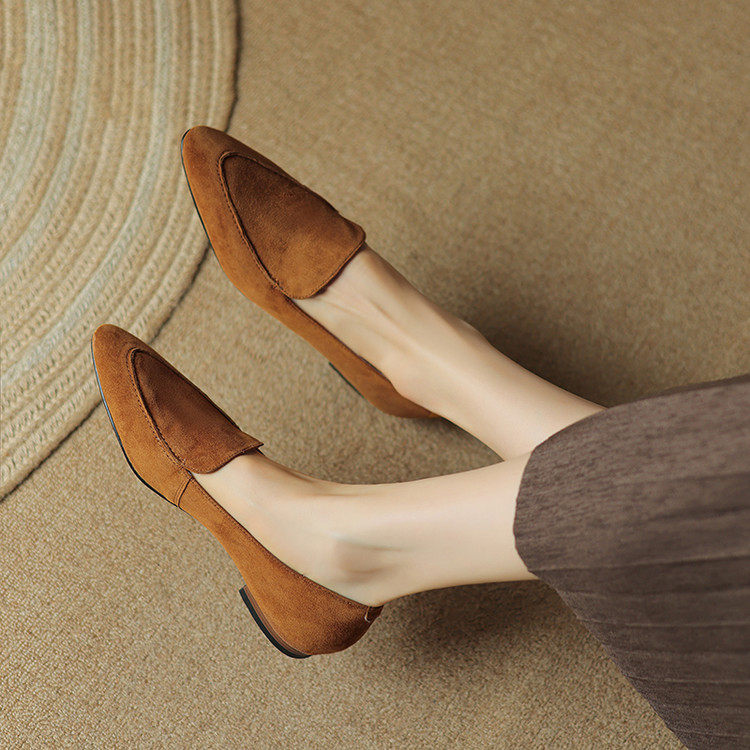 复古磨砂尖头深口单鞋女平底春秋真皮超软羊皮乐福鞋一脚蹬豆豆鞋,运动/瑜伽/健身/球迷用品,广场舞鞋,淘宝优惠券,粉丝福利购,淘宝优惠卷