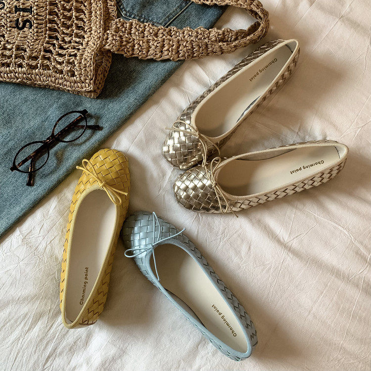 大码女鞋42头层牛皮大牌编织芭蕾舞风平底鞋春夏浅口单鞋女士,居家布艺,居家婚庆拖鞋,淘宝优惠券,粉丝福利购,淘宝优惠卷
