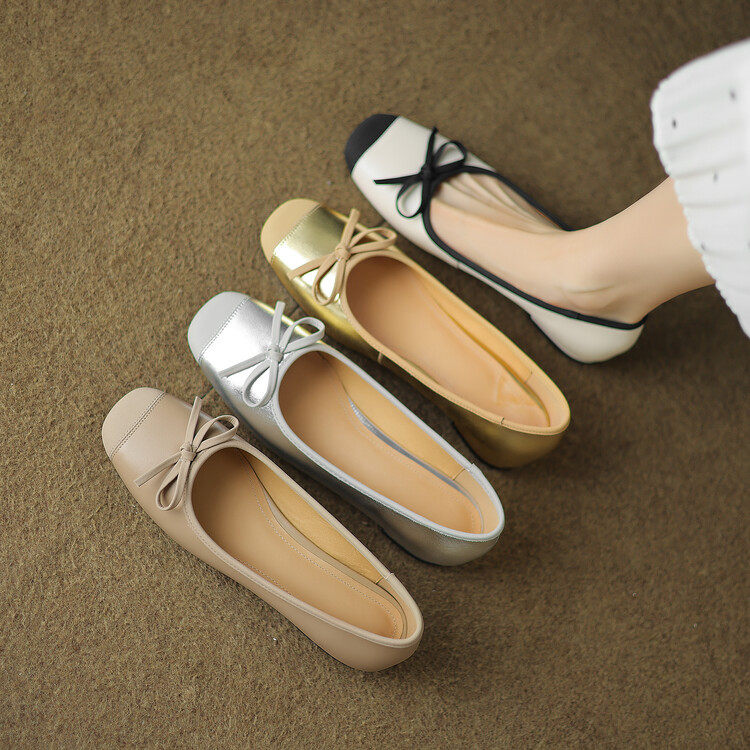 小香风蝴蝶结可爱风低跟单鞋2023夏季新款拼色浅口奶奶鞋芭蕾舞鞋,运动/瑜伽/健身/球迷用品,广场舞鞋,淘宝优惠券,粉丝福利购,淘宝优惠卷