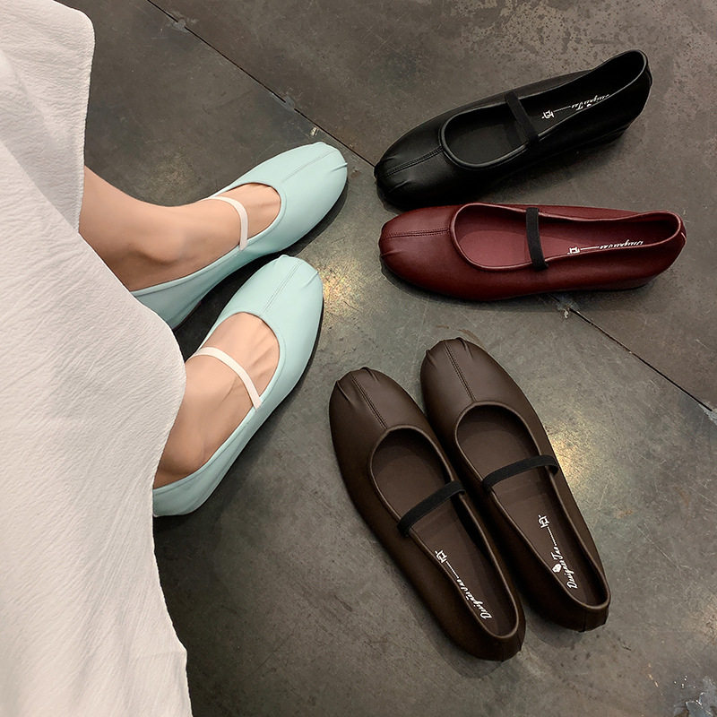 羊皮圆头内增高芭蕾风玛丽珍鞋女2025年秋季新款浅口简约百搭单鞋,居家布艺,居家婚庆拖鞋,淘宝优惠券,粉丝福利购,淘宝优惠卷