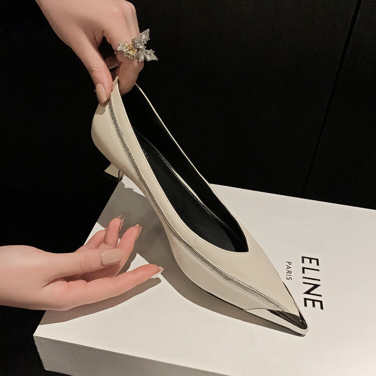 法式尖头气质浅口单鞋2024春秋新款优雅细跟高跟鞋猫跟通勤女鞋,运动/瑜伽/健身/球迷用品,广场舞鞋,淘宝优惠券,粉丝福利购,淘宝优惠卷