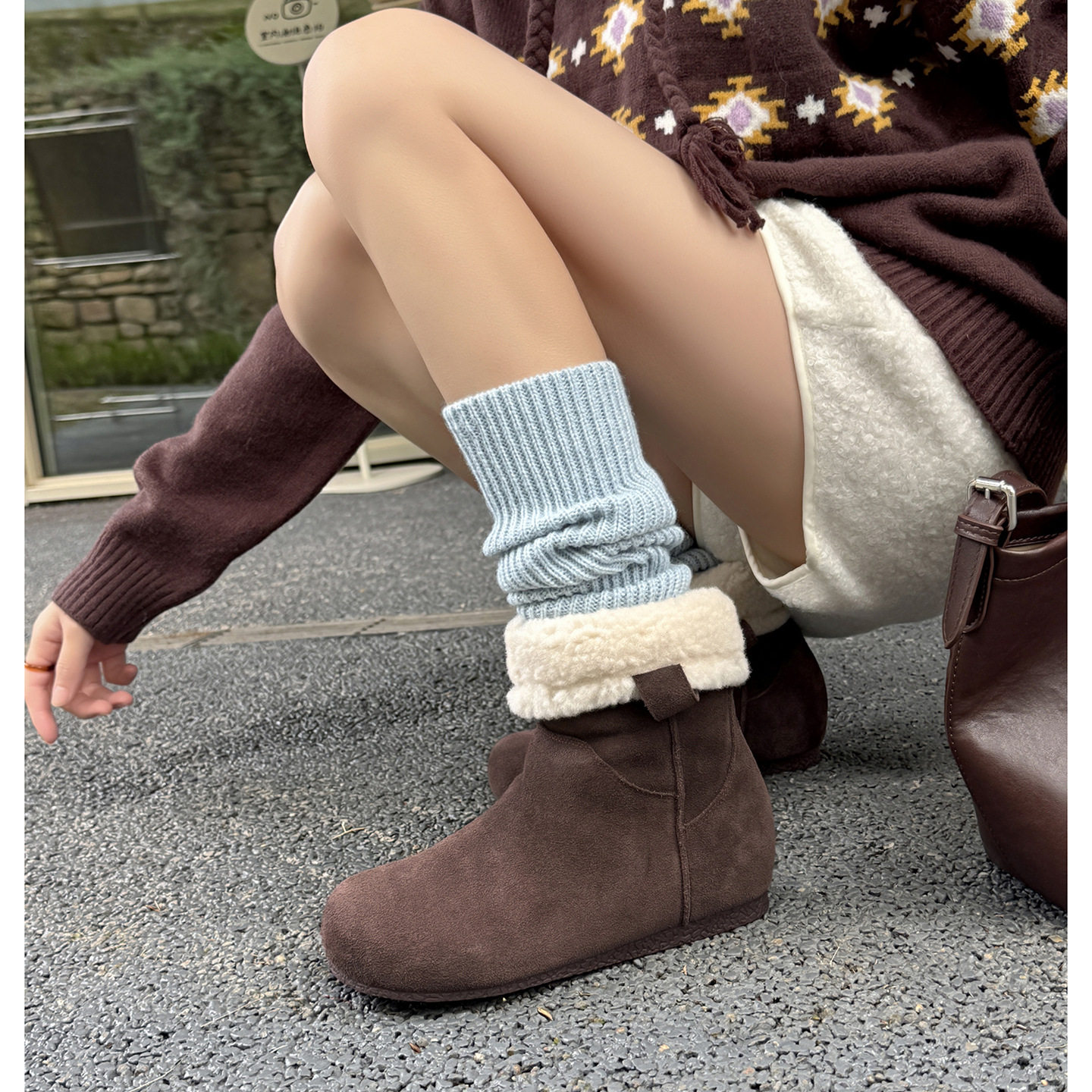 4cm内增高雪地靴女2025秋冬季新款加绒保暖真皮厚底切尔西短靴子,童鞋/婴儿鞋/亲子鞋,帆布鞋,淘宝优惠券,粉丝福利购,淘宝优惠卷