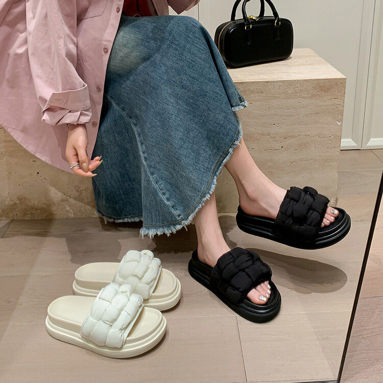 休闲一字带拖鞋外穿女鞋夏季新款圆头平底面包鞋优雅露趾凉拖女,户外/登山/野营/旅行用品,登山鞋/徒步鞋,淘宝优惠券,粉丝福利购,淘宝优惠卷