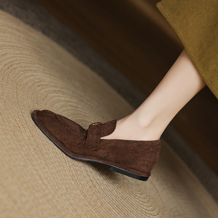 大码女鞋41-43英伦复古绒面乐福鞋平底圆头百搭豆豆鞋单鞋小码33~,运动/瑜伽/健身/球迷用品,广场舞鞋,淘宝优惠券,粉丝福利购,淘宝优惠卷