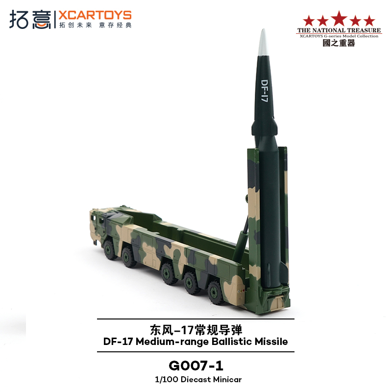 拓意合金东风17导弹运输车模型