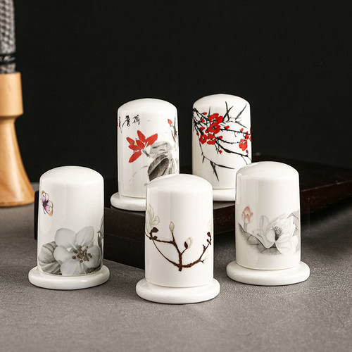 高档骨瓷牙签筒酒店餐厅饭店家用创意陶瓷牙签盒摆台餐具定制logo