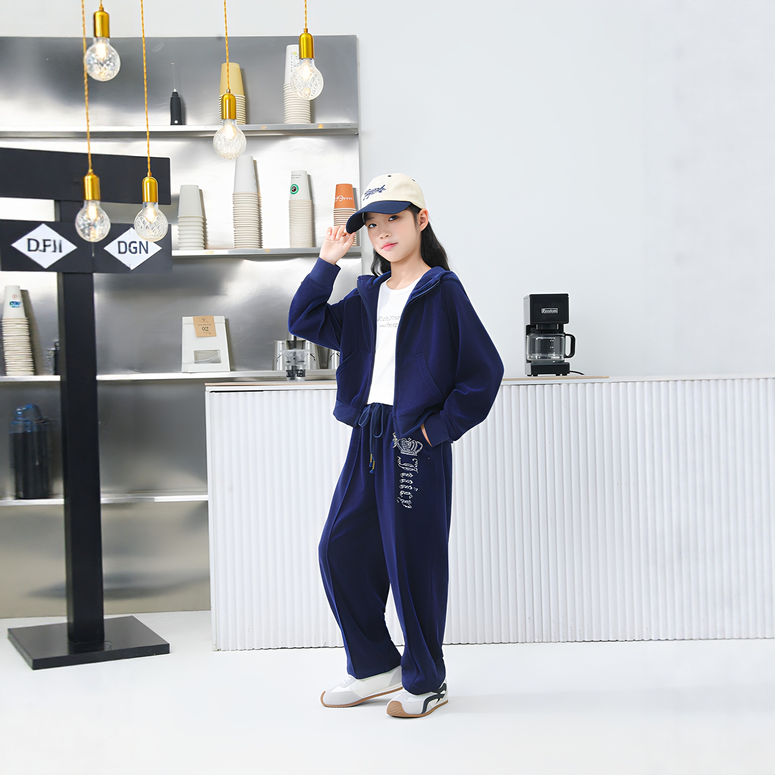 2026春秋新款juicy儿童天鹅绒运动套装女童休闲卫衣外套时尚童装