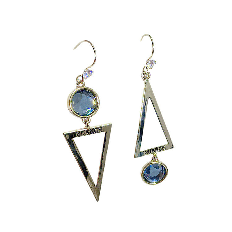 三角形耳环女气质夸张日韩版韩国复古时尚百搭欧美个性不对称耳坠