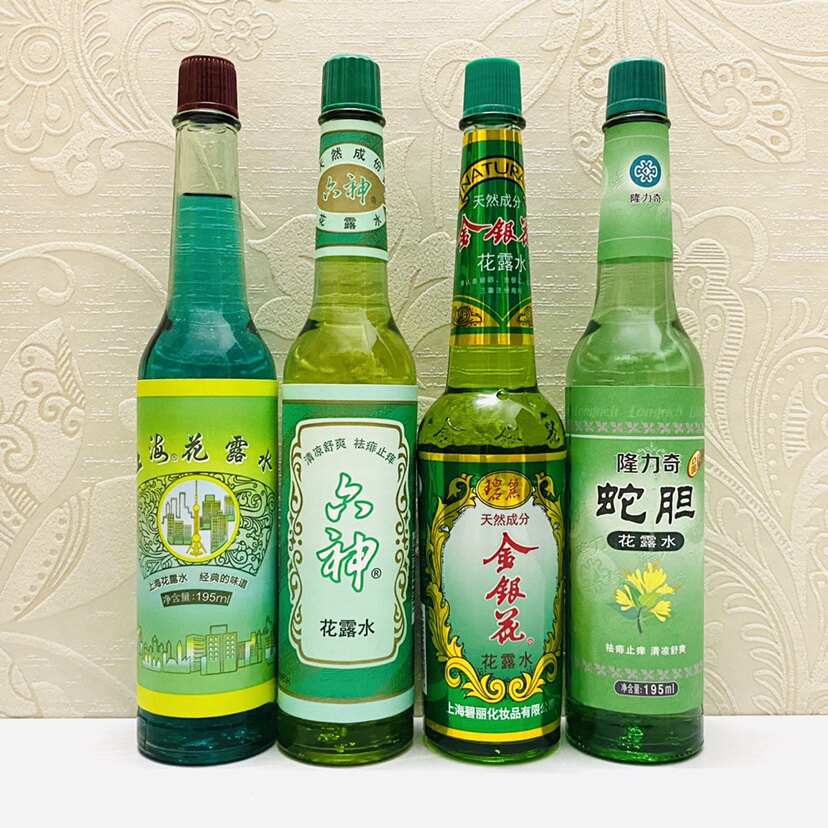 上海花露水/碧丽金银花清凉舒爽祛痱玻璃瓶195ML图片