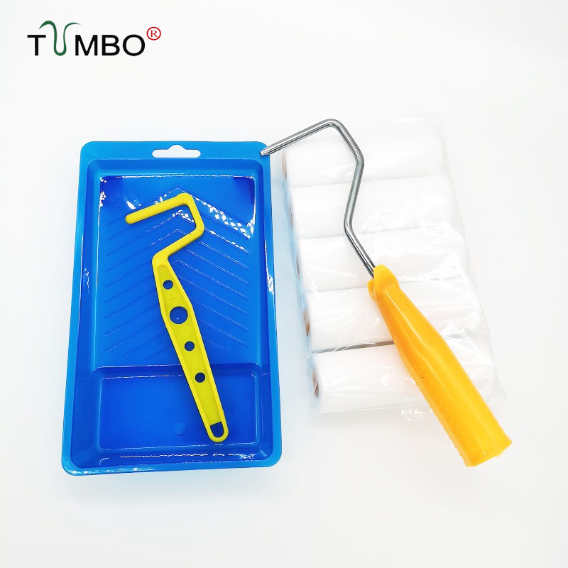 工厂直销托盘油漆刷套装2寸海绵滚筒刷涂鸦绘画滚刷家用门窗改色