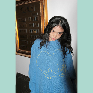 曼斯特物种告辞毛衣秋季新款可爱针织衫复古学院风宽松情侣男女