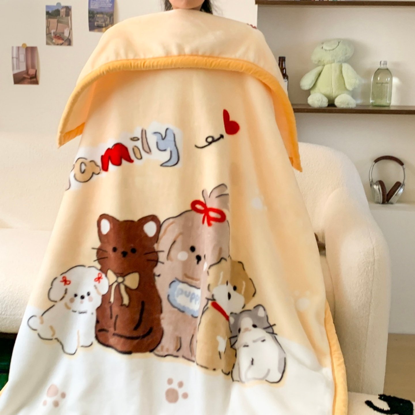 儿童毛毯冬季加厚保暖空调办公拉舍尔午睡盖毯幼儿园法兰牛奶绒毯,婴童用品,毯子,淘宝优惠券,粉丝福利购,淘宝优惠卷