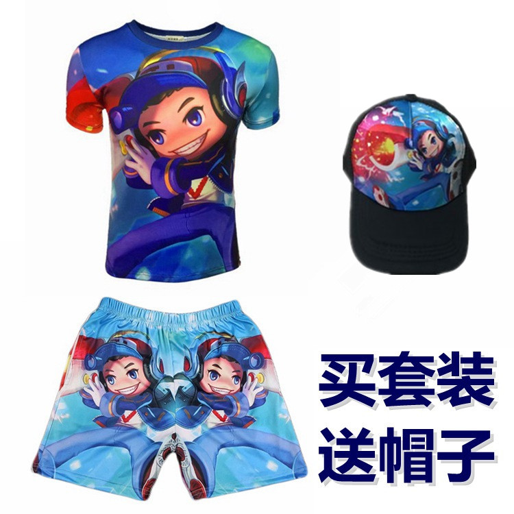 王者荣耀衣服男电玩小子t恤鲁班七号小学生短袖T恤五分短裤子套装在类目 男装, T恤中 - 来自Buy2taobao.com提供专业的淘宝代购服务
