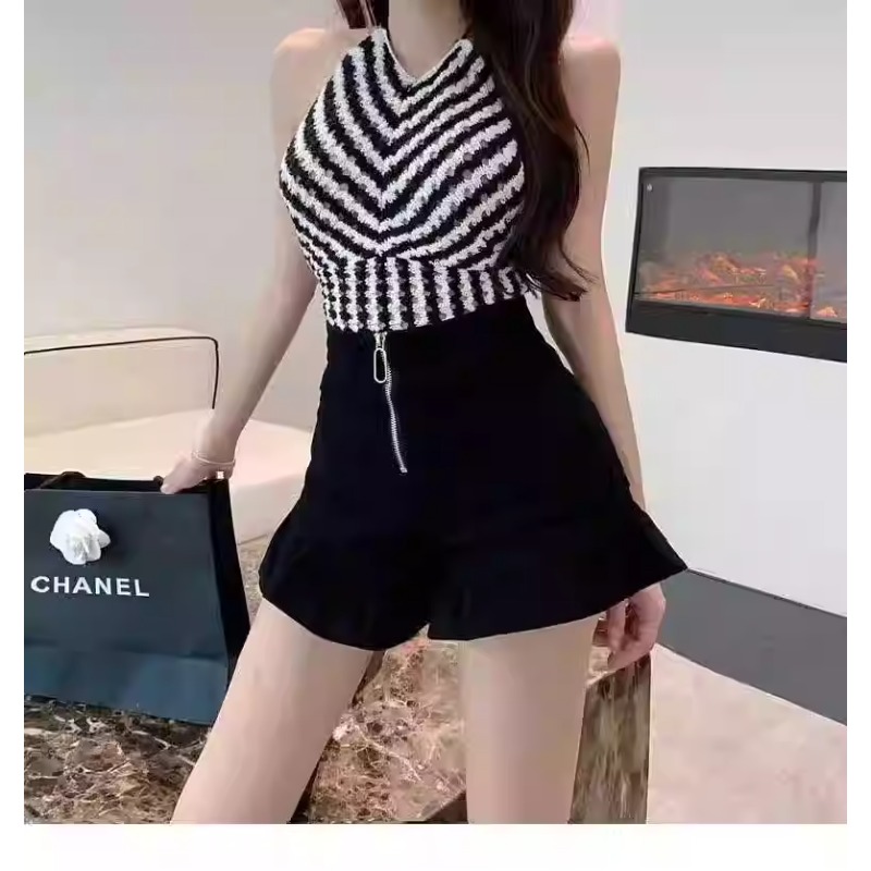 黑色拉链短裤女2025新款春夏大码胖MM荷叶边热裤a字阔腿高腰显瘦