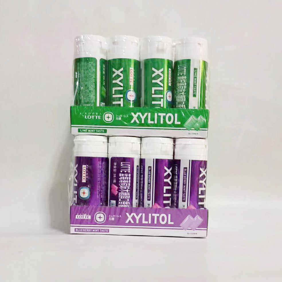 进口lotte乐天木糖醇口香糖无糖薄荷糖清新口气清凉糖果网红零食