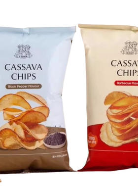 印尼进口LERNA莱纳木薯片烧烤黑胡椒味膨化零食休闲小吃袋装138g