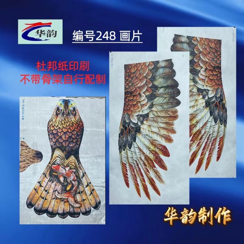 全套印刷盘鹰画面.醋酸绸鹰身子.杜邦纸鹰翅膀