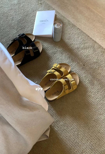 METWO 2025春夏新款韩系简约ins风显瘦休闲女拖鞋百搭复古勃肯鞋