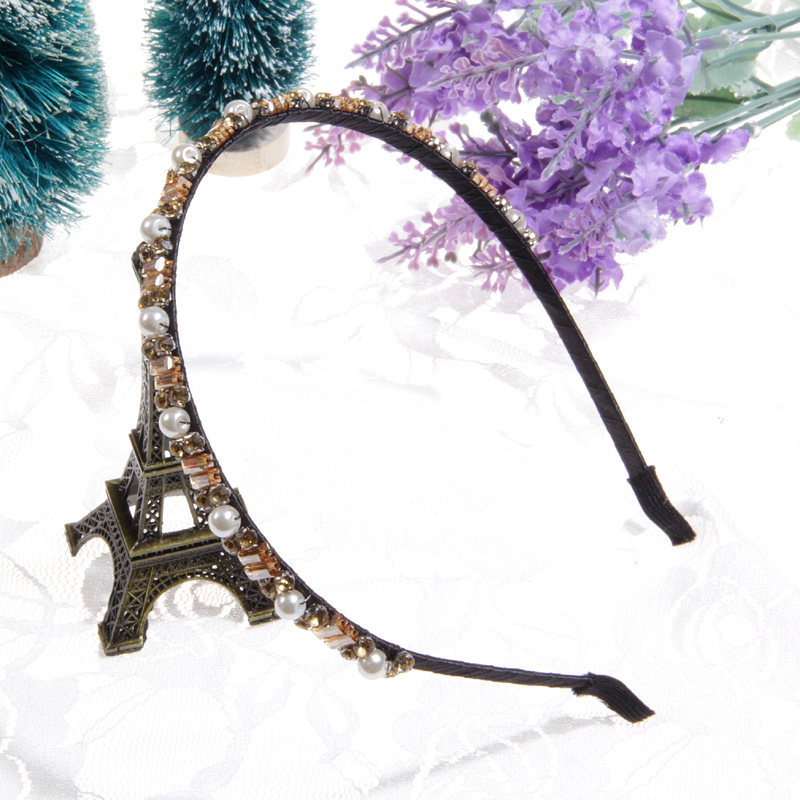 韩版水钻手工串珠发夹头饰品