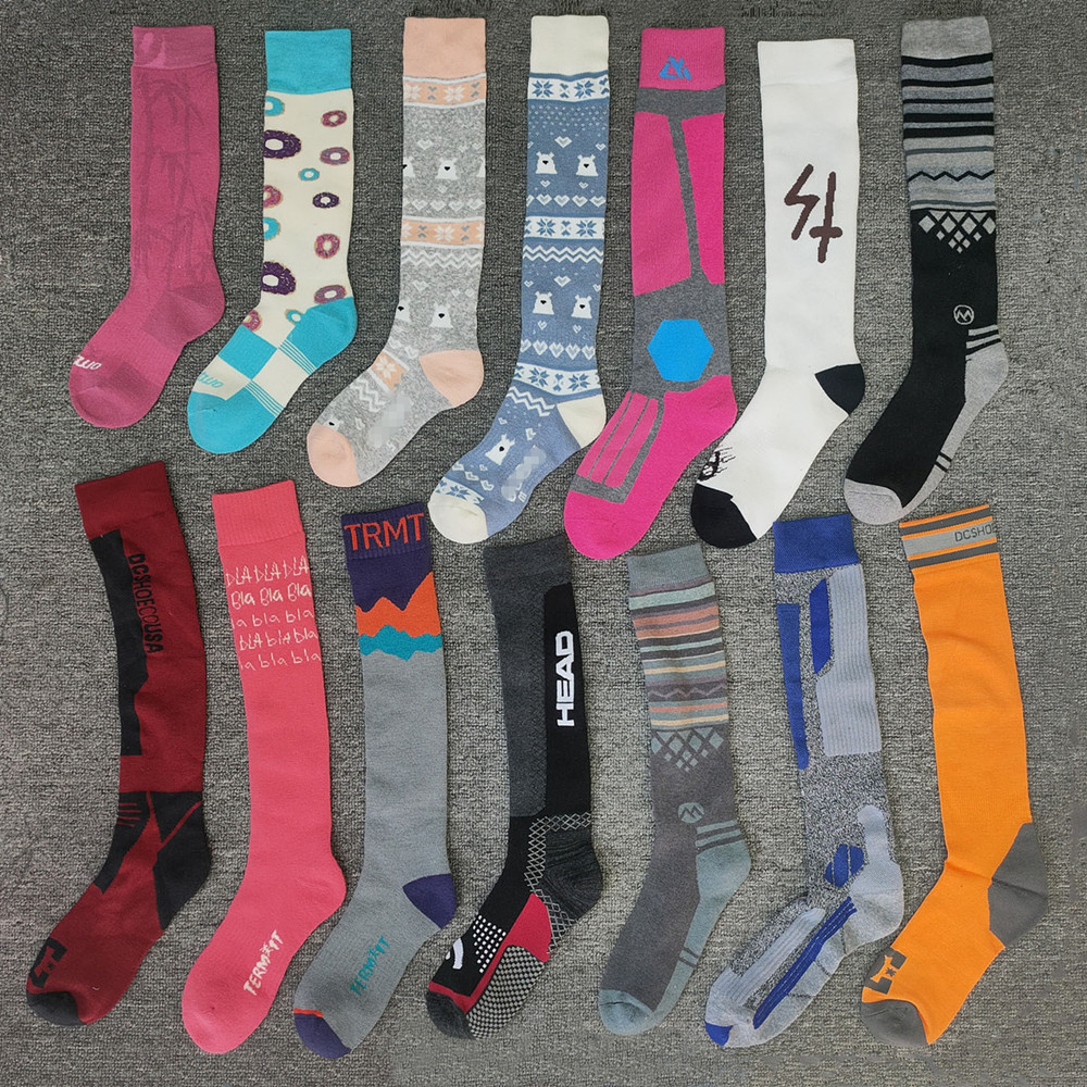 长筒加厚羊毛纯棉美利奴羊滑雪袜