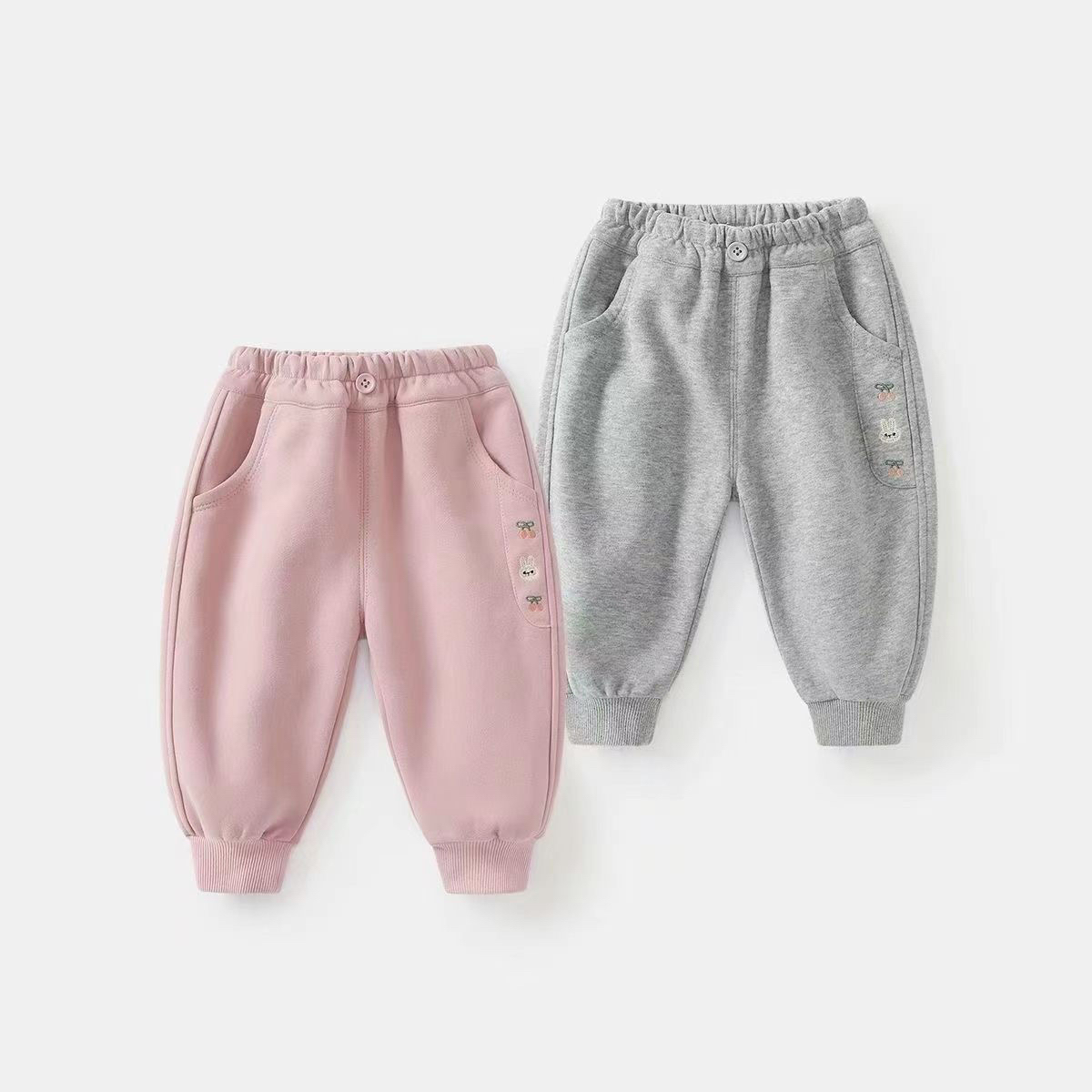 女童裤子秋装洋气宝宝运动裤外穿休闲裤长裤儿童百搭束脚卫裤秋冬