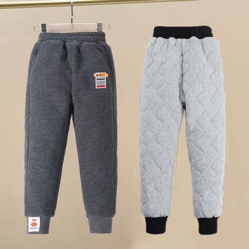 女童男童棉裤冬季外穿一条过冬中大童三层夹棉加厚冬季保暖裤子潮