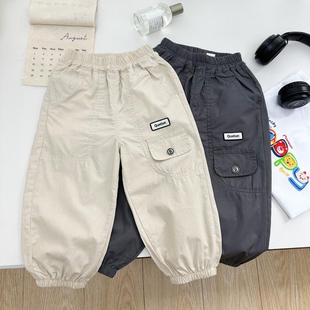 夏季 薄款 休闲防蚊裤 童装 洋气百搭长裤 子2025新款 儿童夏装 潮 男童裤