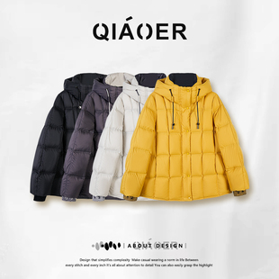 乔儿定制【流光泡芙】95白鸭绒连帽羽绒服加厚保暖冬季羽绒外套