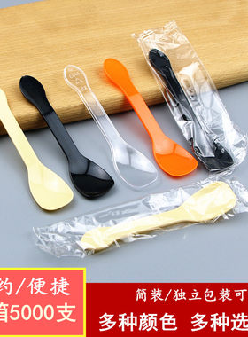 一次性勺子创意可爱塑料冰淇淋勺布丁炒冰雪糕甜品小勺子独立包装