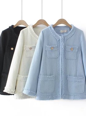 宽松小香风大衣外套HT3051