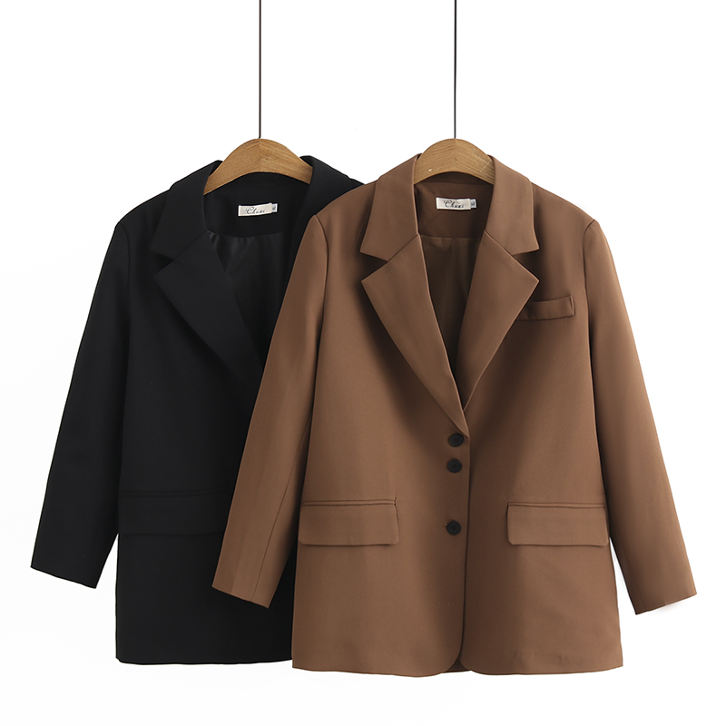 大码女装2024春装新款宽松百搭胖mm西装外套200斤遮肉西服上衣