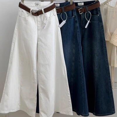 秋季新款牛仔喇叭裤高腰显瘦