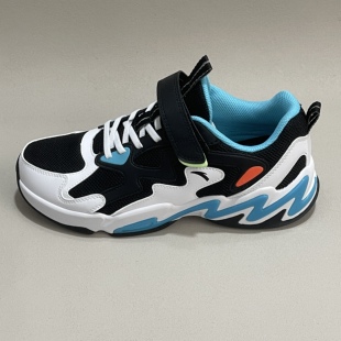 312438805 网面透气耐磨魔术贴休闲运动鞋 安踏儿童男童跑步鞋 秋季