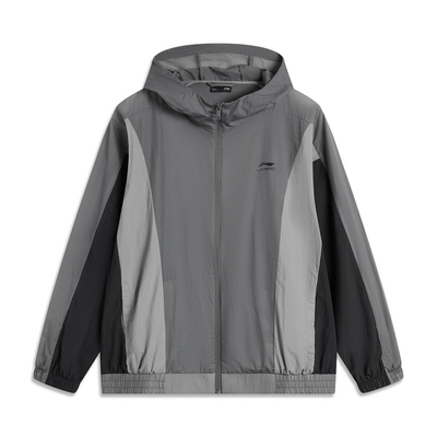 李宁风衣男春季运动生活系列透气宽松休闲运动风衣AFDU667--B品