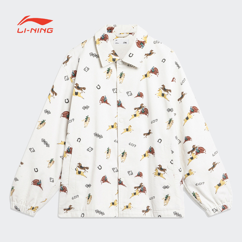 李宁风衣男冬运动潮流系列时尚舒适百搭宽松休闲外套AFDT915-B品