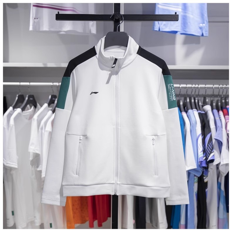 李宁卫衣女款冬季跑训系列时尚舒适百搭常规开衫无帽卫衣AWDUA82-