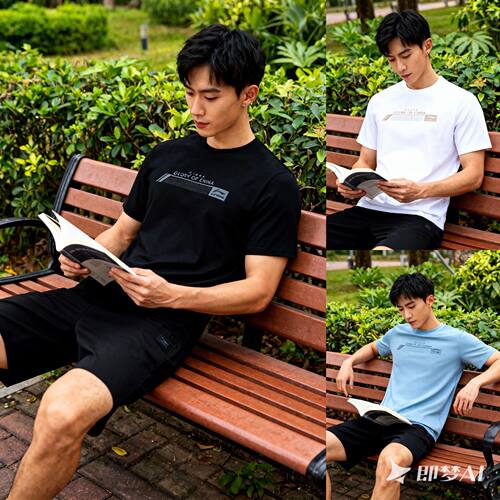 2025李宁荣耀系列男子夏季正品运动休闲舒适短袖T恤ATSV693